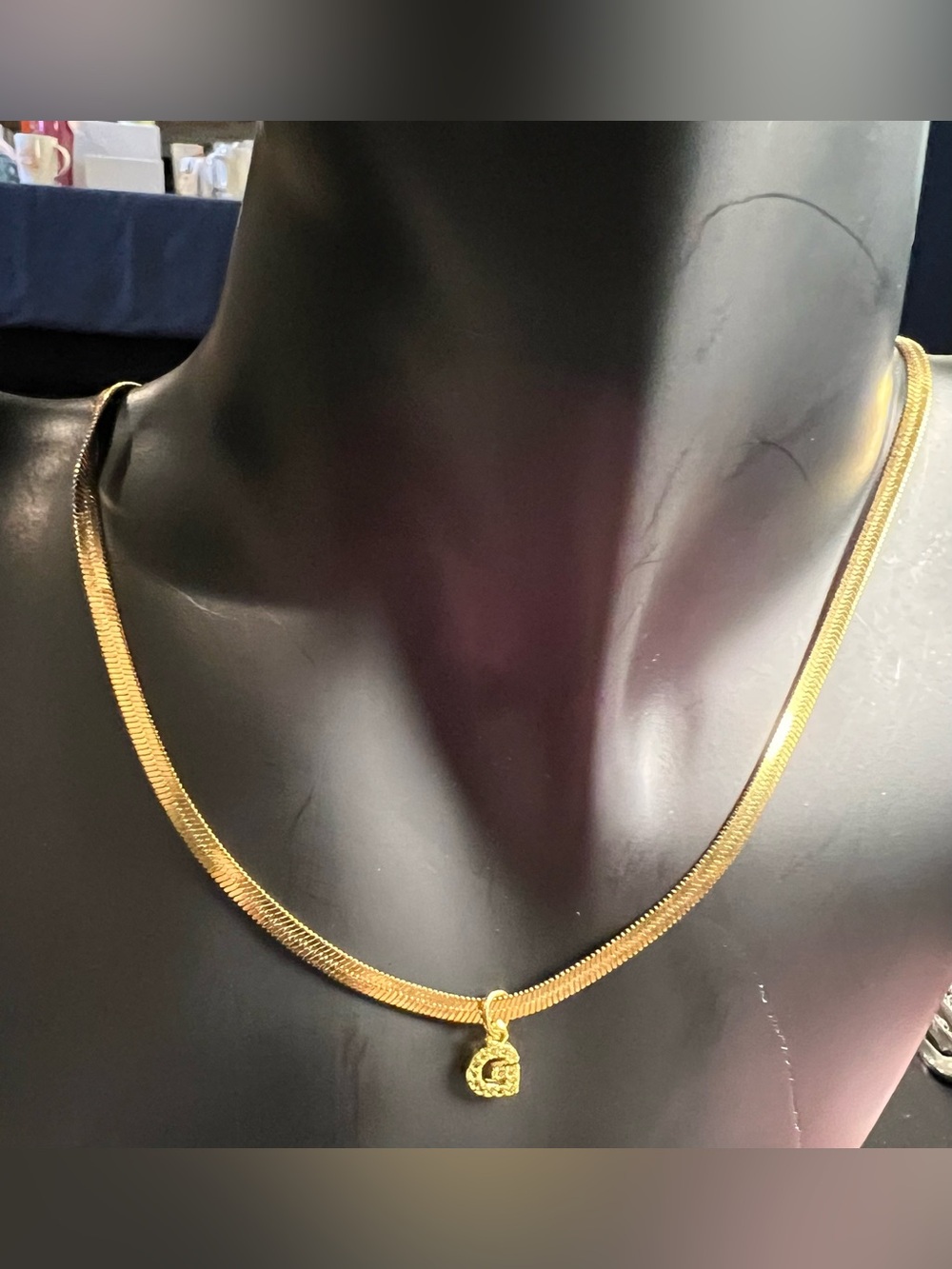 Neckless New Letter “G” Pendant Snake Chain 18” Adjustable